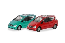 Herpa 066907 - N - Mercedes-Benz A-Klasse - rot/grün (2 Stück)